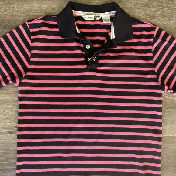 Vintage Paul Frank Pink Stripe Polo Sz.S(women's) - Picture 1 of 5